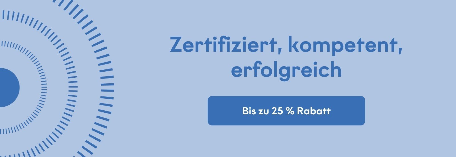 <p>Bis zu 25% Rabatt auf Schulungen</p>