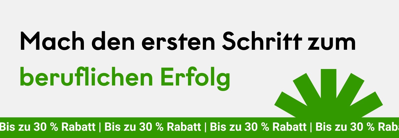 <p>Bis zu 30% Rabatt auf Schulungen</p>