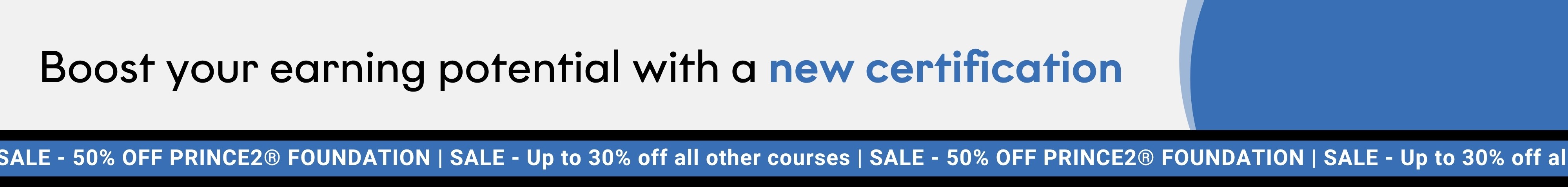 <p>Up to 50% off training courses</p>